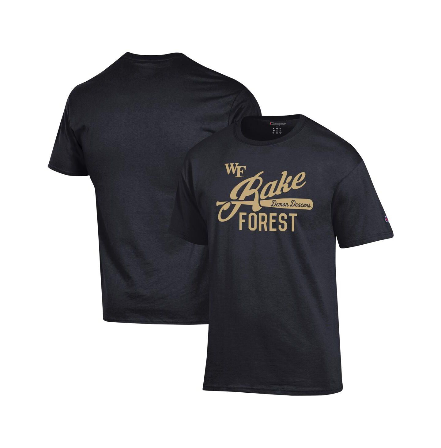 Мужская футболка Champion Black Wake Forest Demon Deacons Rake Forest — фото 1