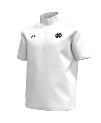 Men's White Notre Dame Fighting Irish Motivate Quarter-Zip Short Sleeve Sweatshirt
