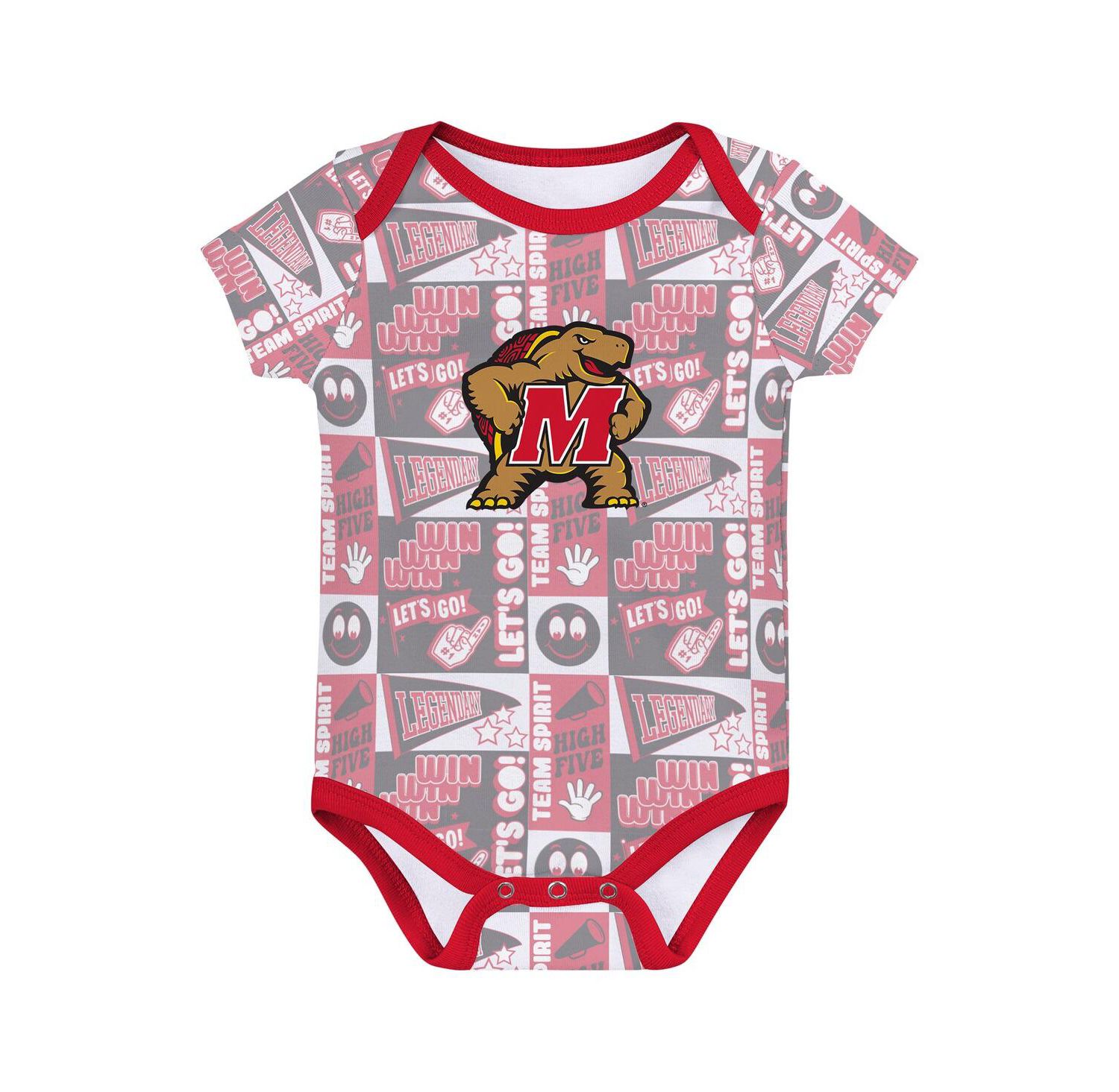 Newborn Red Maryland Terrapins Sunday Comics Bodysuit 3-pack