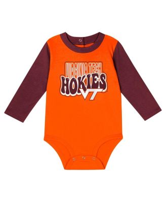 Baby Boys and Girls Maroon Virginia Tech Hokies Double Up Long Sleeve Bodysuit and Pant