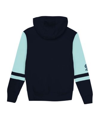 Preschool Navy Seattle Kraken Face Off Full-Zip Hoodie