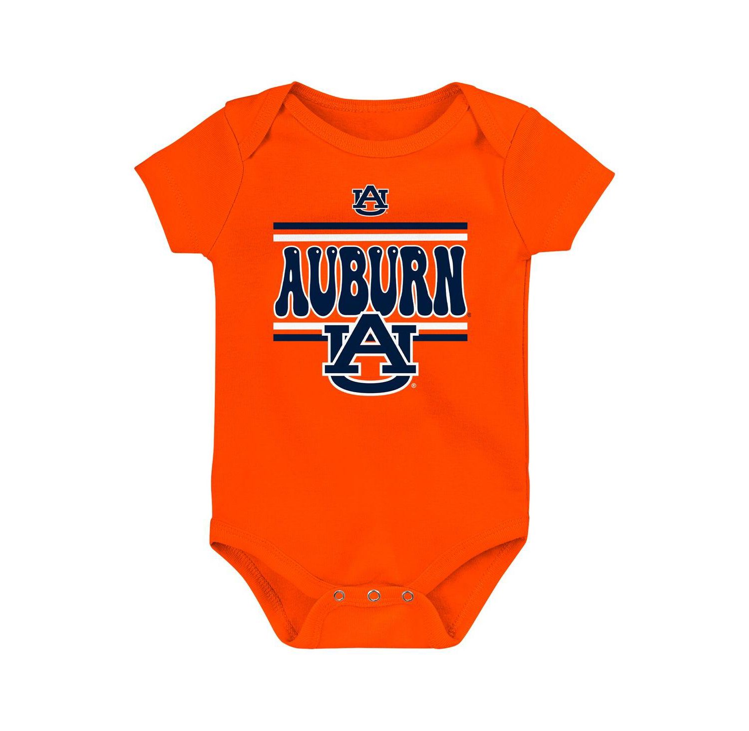 Newborn Navy Auburn Tigers Sunday Comics Bodysuit 3-pack