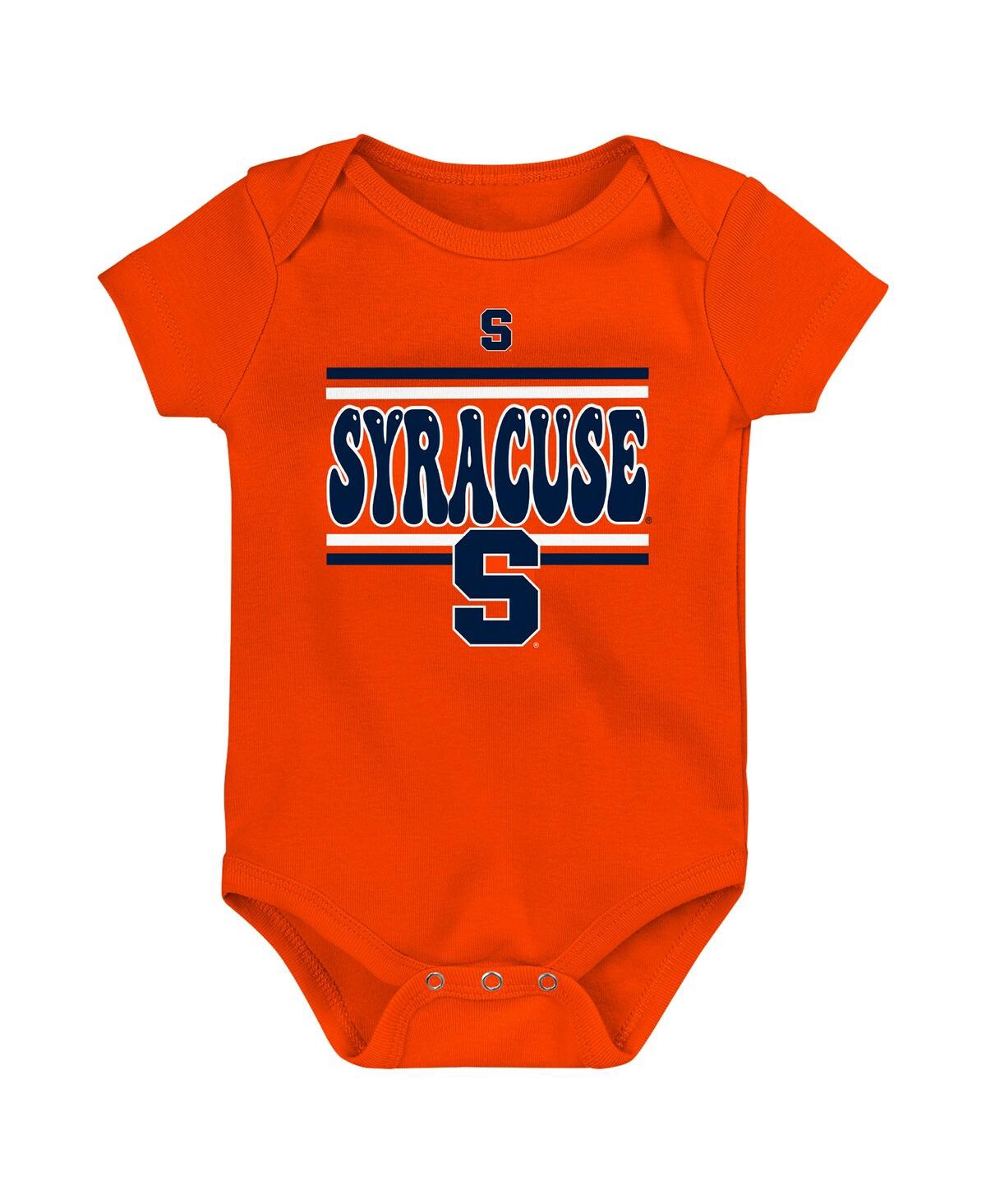 Outerstuff Newborn Navy Syracuse Orange Sunday Comics Bodysuit 3-pack In Navy