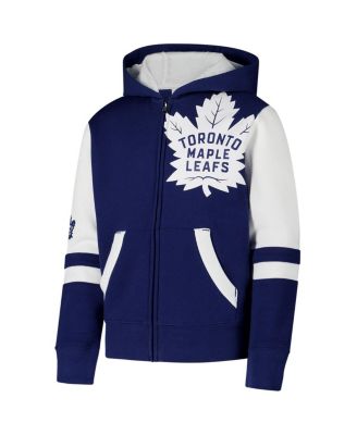 Big Boys and Girls Blue Toronto Maple Leaf's Face Off Full-Zip Hoodie