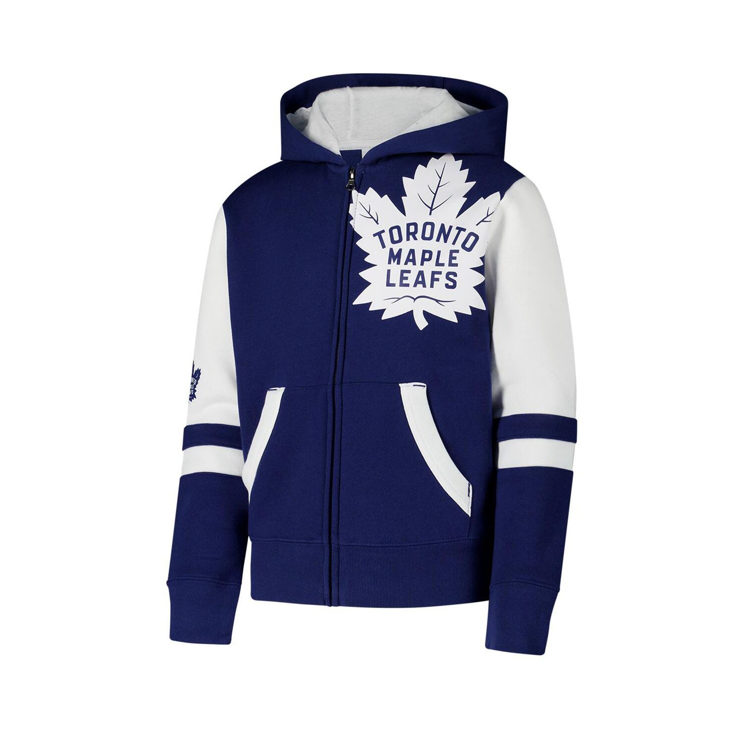 Big Boys and Girls Blue Toronto Maple Leaf's Face Off Full-Zip Hoodie