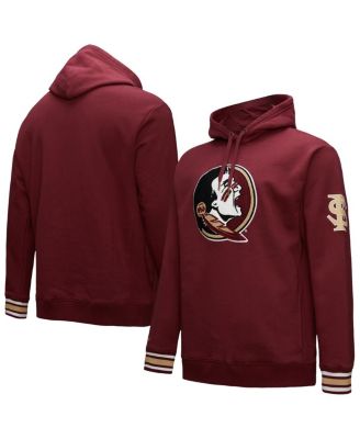 Mitchell & Ness - Men's Garnet Florida State Seminoles Chainstitch Fleece Pullover Hoodie