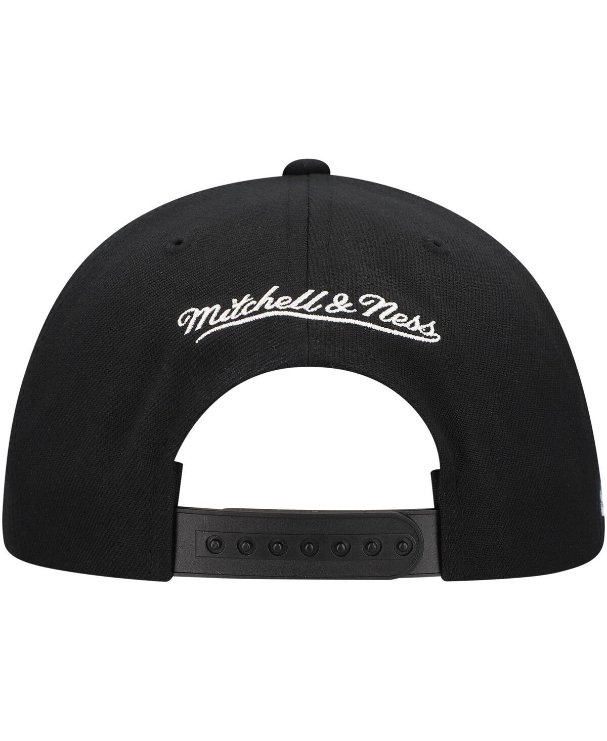 Mitchell & Ness Men's Black San Jose Sharks Team Snapback Hat In Black