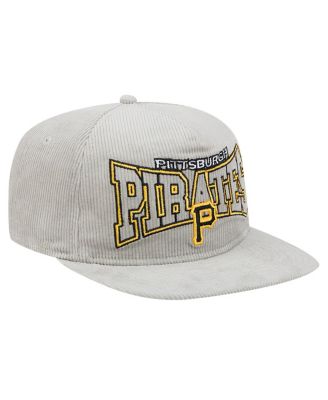 Men's Gray Pittsburgh Pirates Corduroy Golfer Snapback Hat