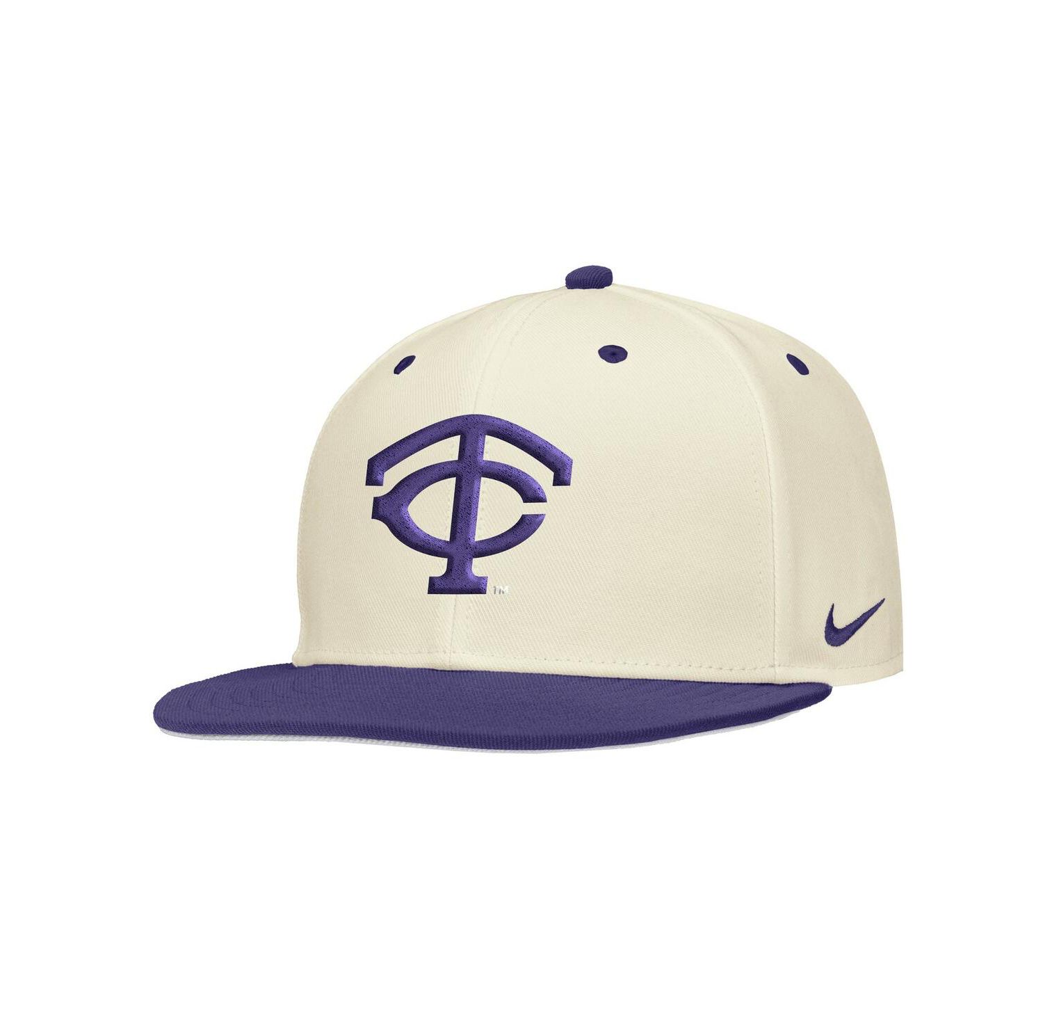 Men's Natural TCU Horned Frogs On-Field Baseball Performance Fitted Hat