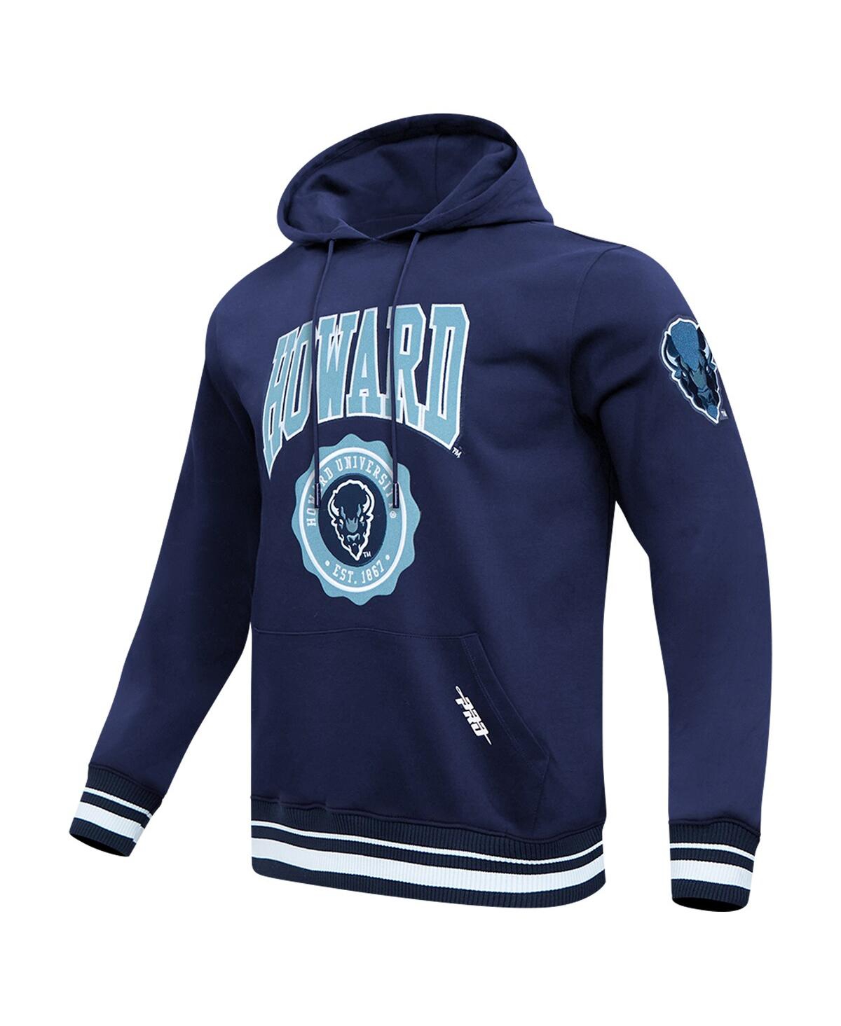 Pro Standard Men's Navy Howard Bison Crest Pullover Hoodie In Blue