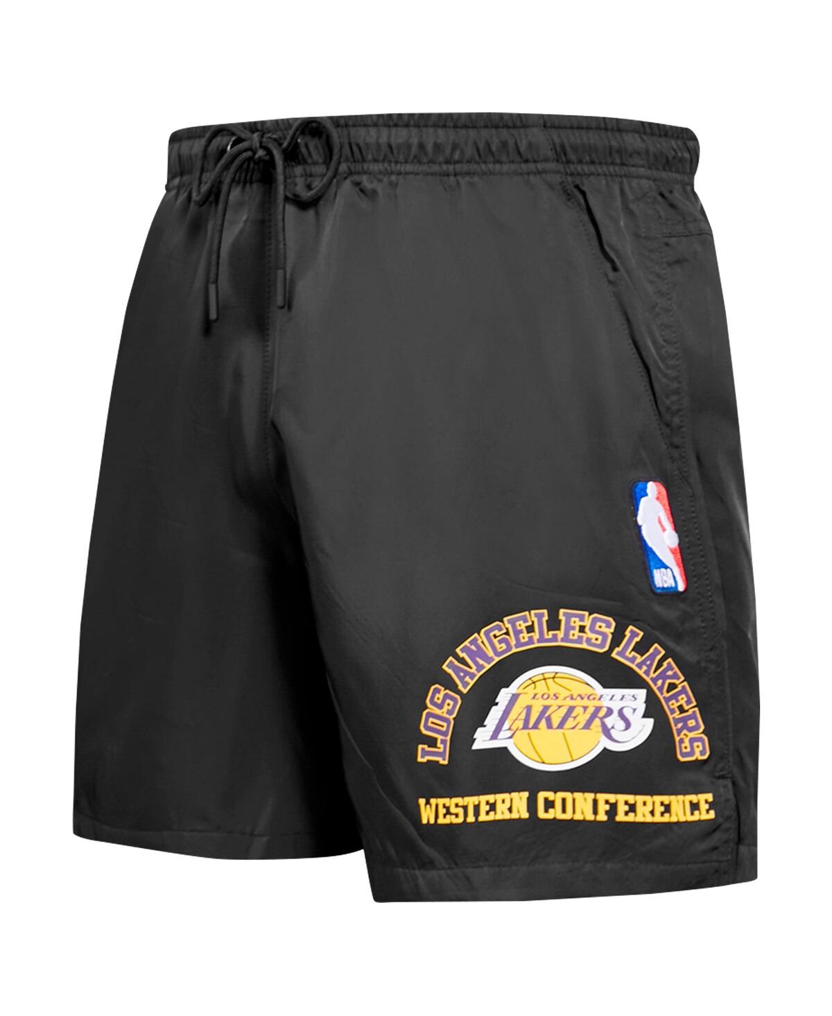 Pro Standard Men's Black Los Angeles Lakers Area Code Shorts In Black