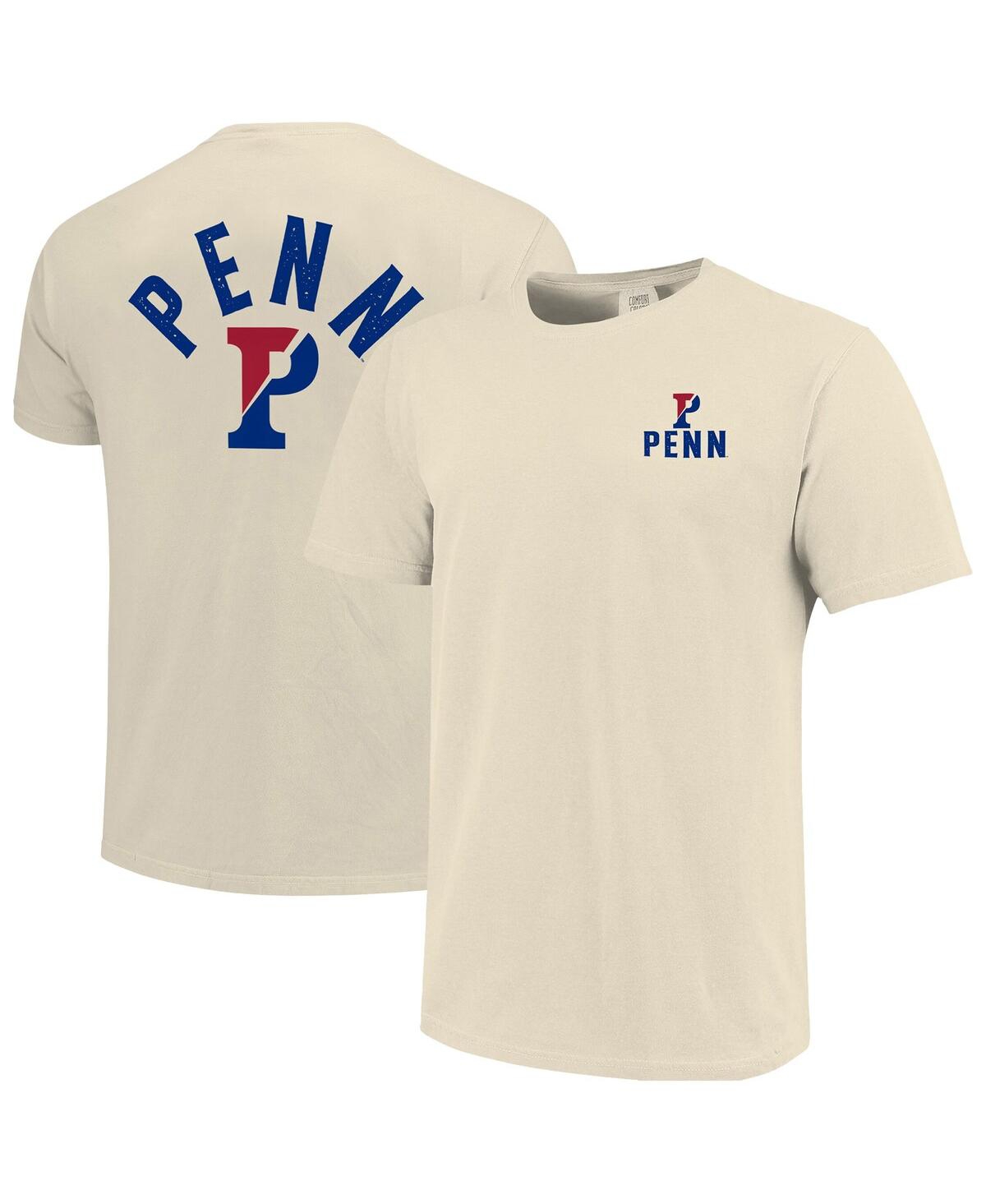 Men's Cream Pennsylvania Quakers Comfort Colors Mascot Overlay T-Shirt - Cream