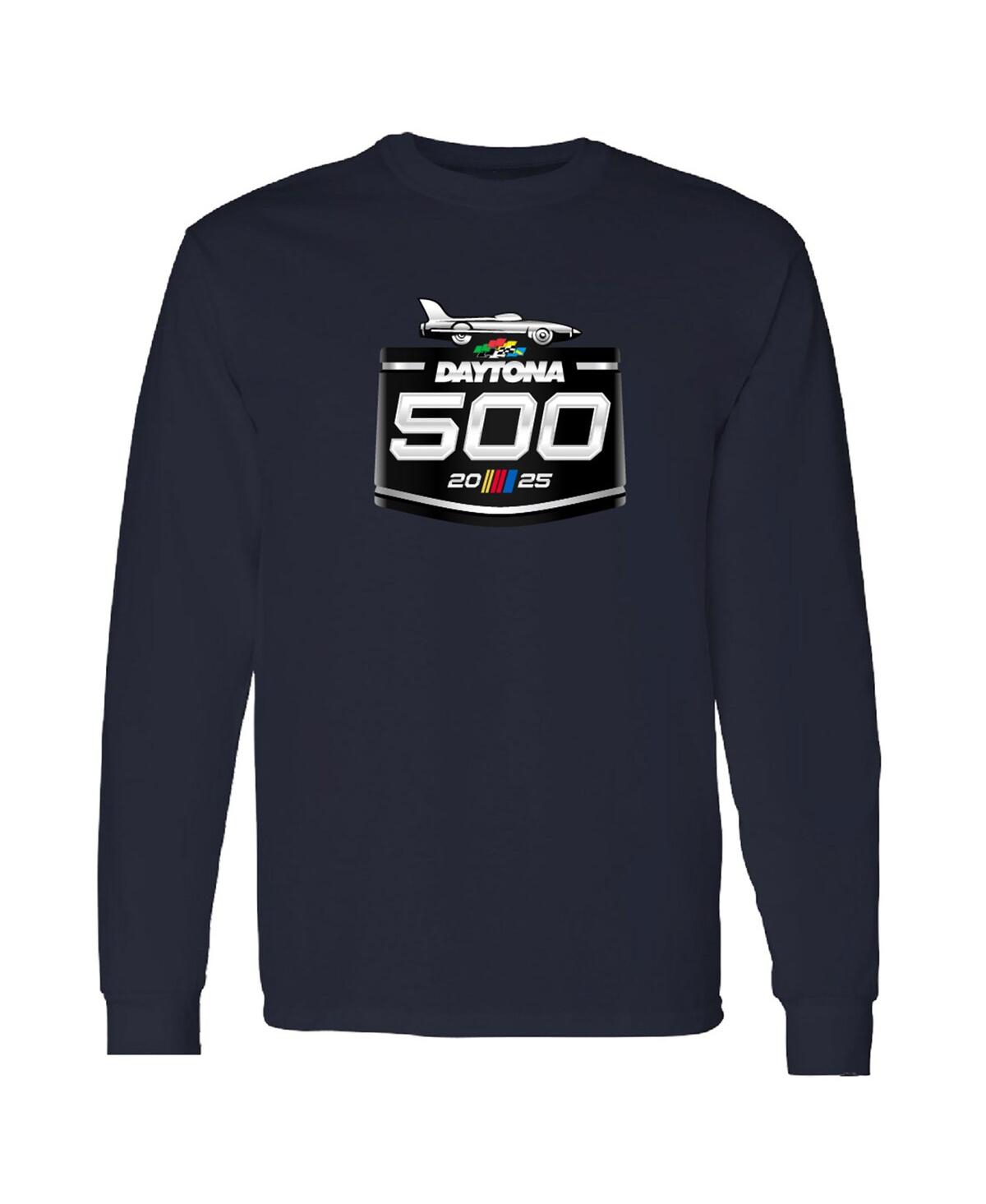 Checkered Flag Sports Men's Navy Daytona International Speedway 2025 Daytona 500 Logo Long Sleeve T-shirt In Navy