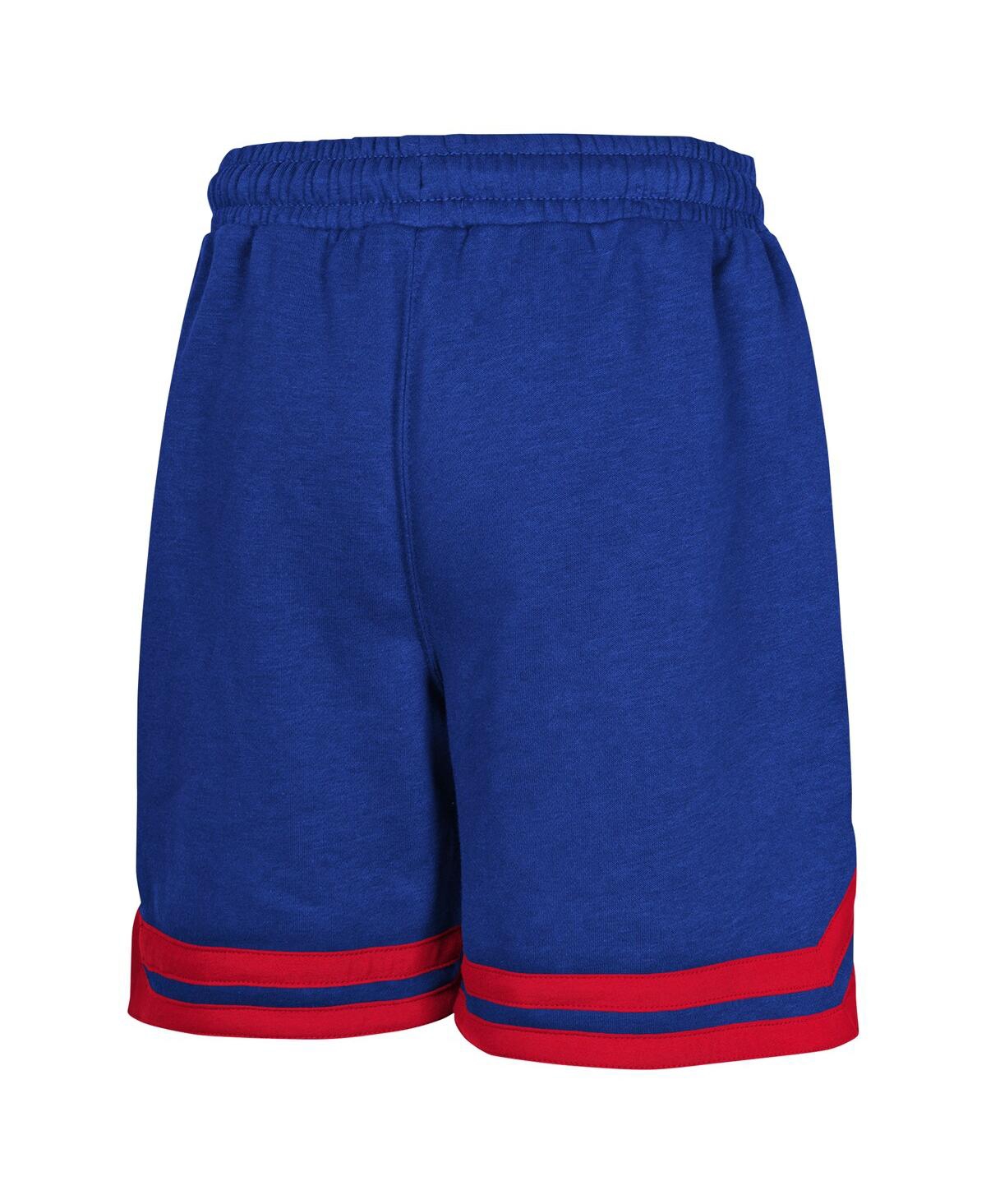 Outerstuff Big Boys And Girls Royal Philadelphia 76ers Teardrop Fleece Shorts In Royal