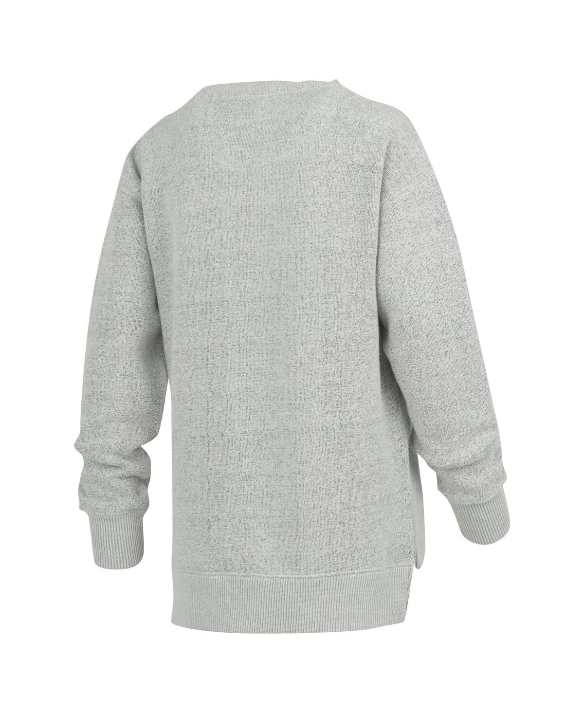Pressbox Women's Heather Gray Michigan Wolverines Torrington Pullover Sweatshirt In Heather Gray