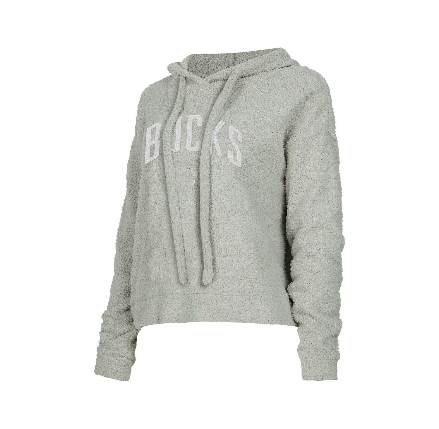 Women's Gray Milwaukee Bucks Ventura Comfy Pullover Hoodie