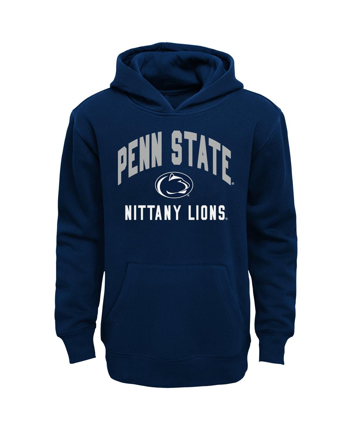 Outerstuff Baby Boys And Girls Navy/gray Penn State Nittany Lions Play-by-play Pullover Fleece Hoodie And Pants In Navy,gray