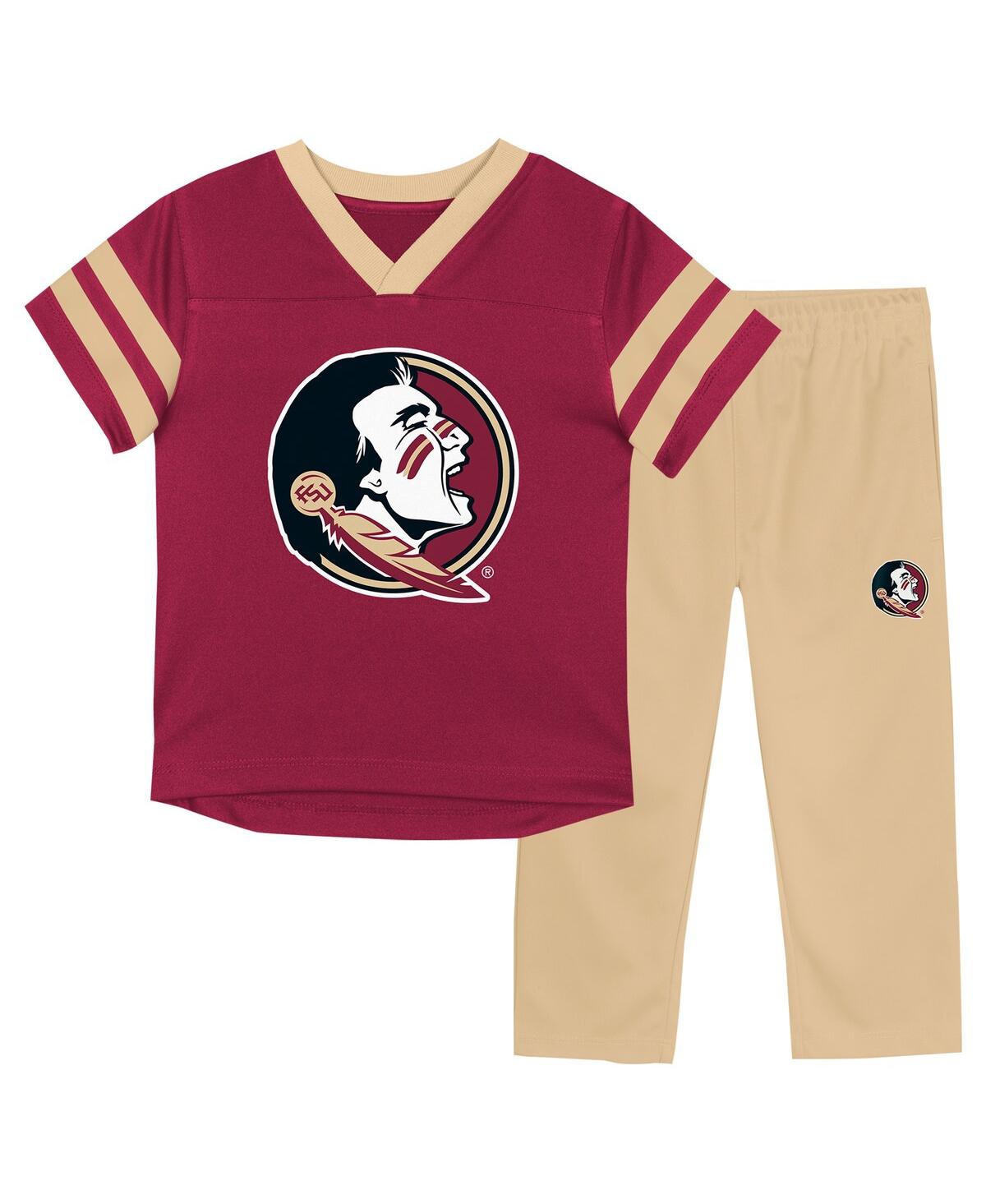 Outerstuff Baby Boys and Girls 2-Piece Florida State Seminoles Red Zone Jersey and Pants - Garnet