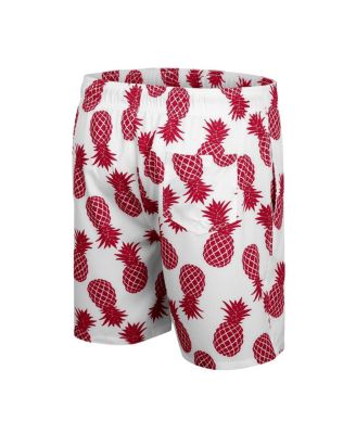Men's White Iowa State Cyclones Pineapples Swim Shorts