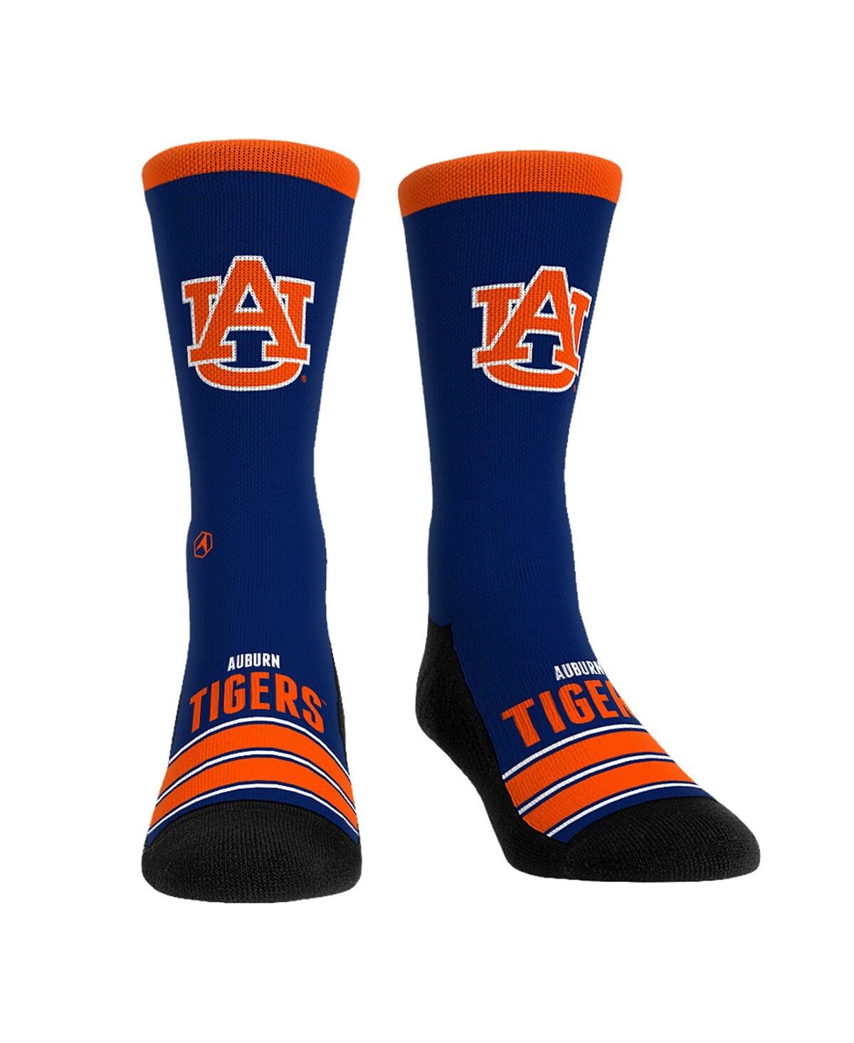 Shop Rock 'em Men's And Women's Auburn Tigers Gametime Stripeâ Crew Socks In Navy