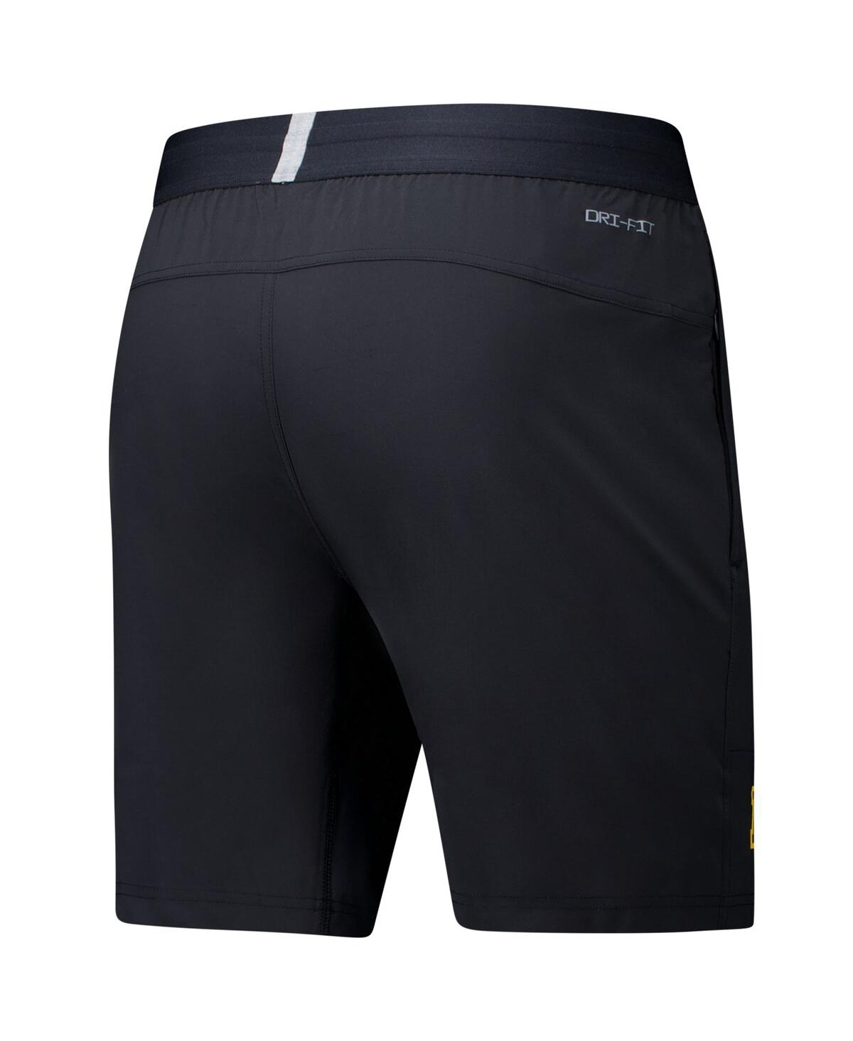 Nike Men's Black Arkansas Razorbacks 2024 Sideline Mesh Shorts In Black,orange