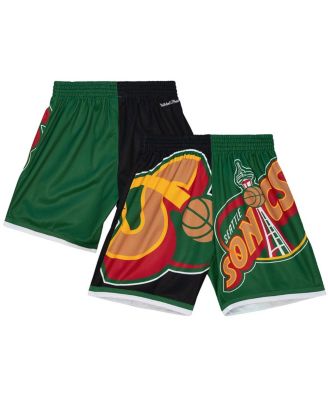 Mitchell & Ness - Men's Black Seattle SuperSonics Big Face 5.0 Fashion Shorts