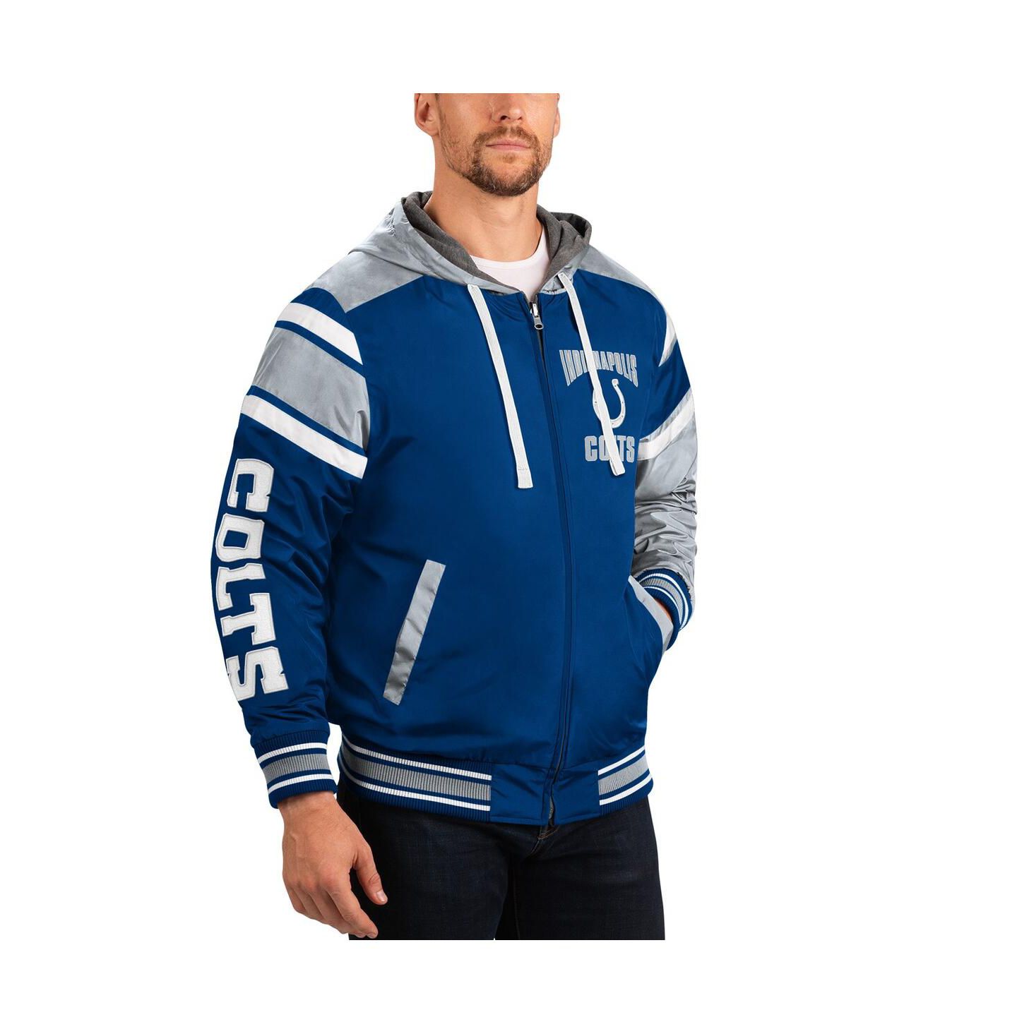 Мужская куртка G-III Sports by Carl Banks Royal/Gray Indianapolis Colts Extreme Full Back Reversible Full-Zip — фото 2