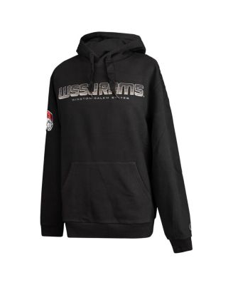 Men's Black Winston-Salem State Rams Puff Print Sliced Pullover Hoodie