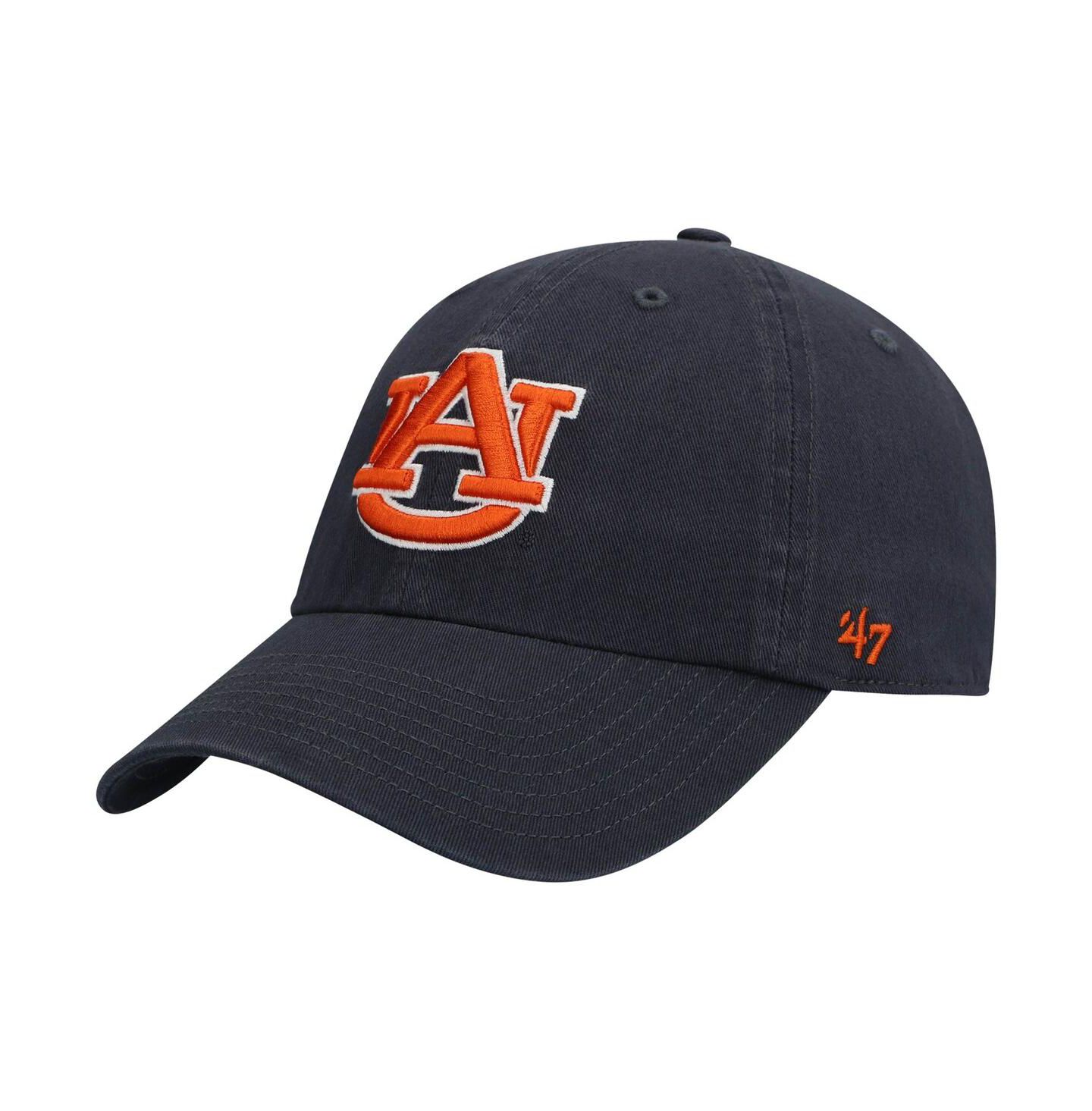 Мужская кепка '47 Brand Navy Auburn Tigers Vintage Clean Up Adjustable Hat — фото 1