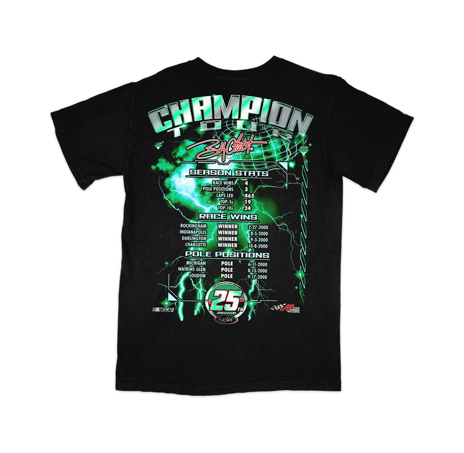Men's Black Bobby Labonte Interstate Batteries Legends T-Shirt