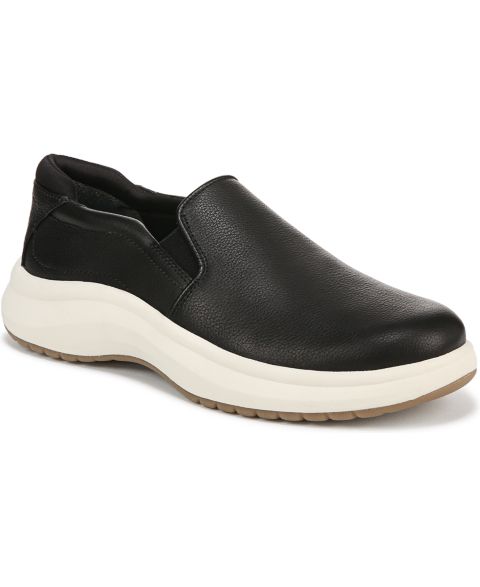 Женские кроссовки Dr. Scholl's Feel Well Plantar Fasciitis Slip On, цвет: Чёрный кожаный