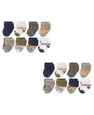 Baby Boys Terry Fabric Sock Collection 8 Pairs