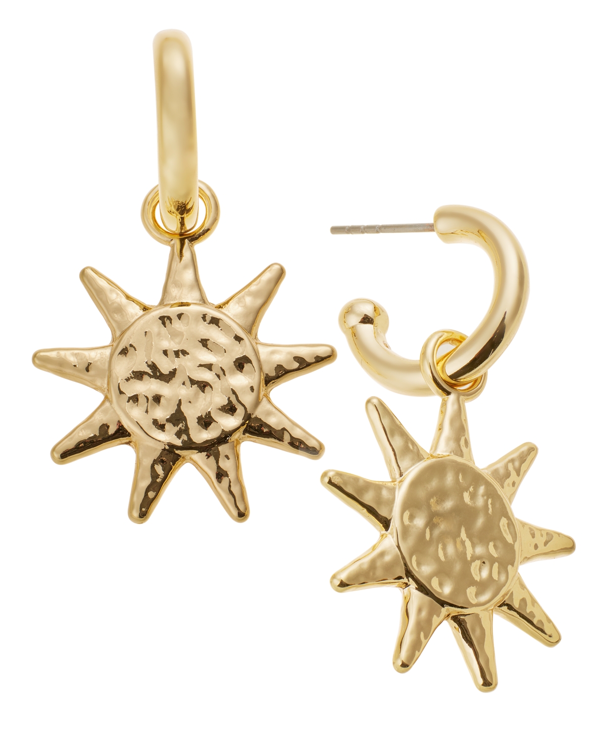 Gold-Tone Hammered Sun Drop Earrings, Exclusively at Macy's - Gold