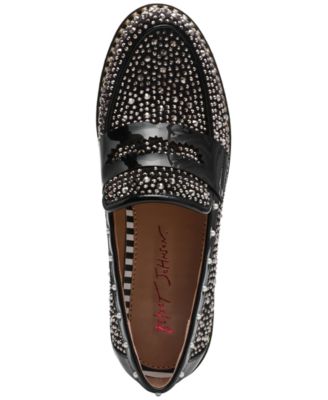 Lydiaa Rhinestone Tailored Loafer Flats
