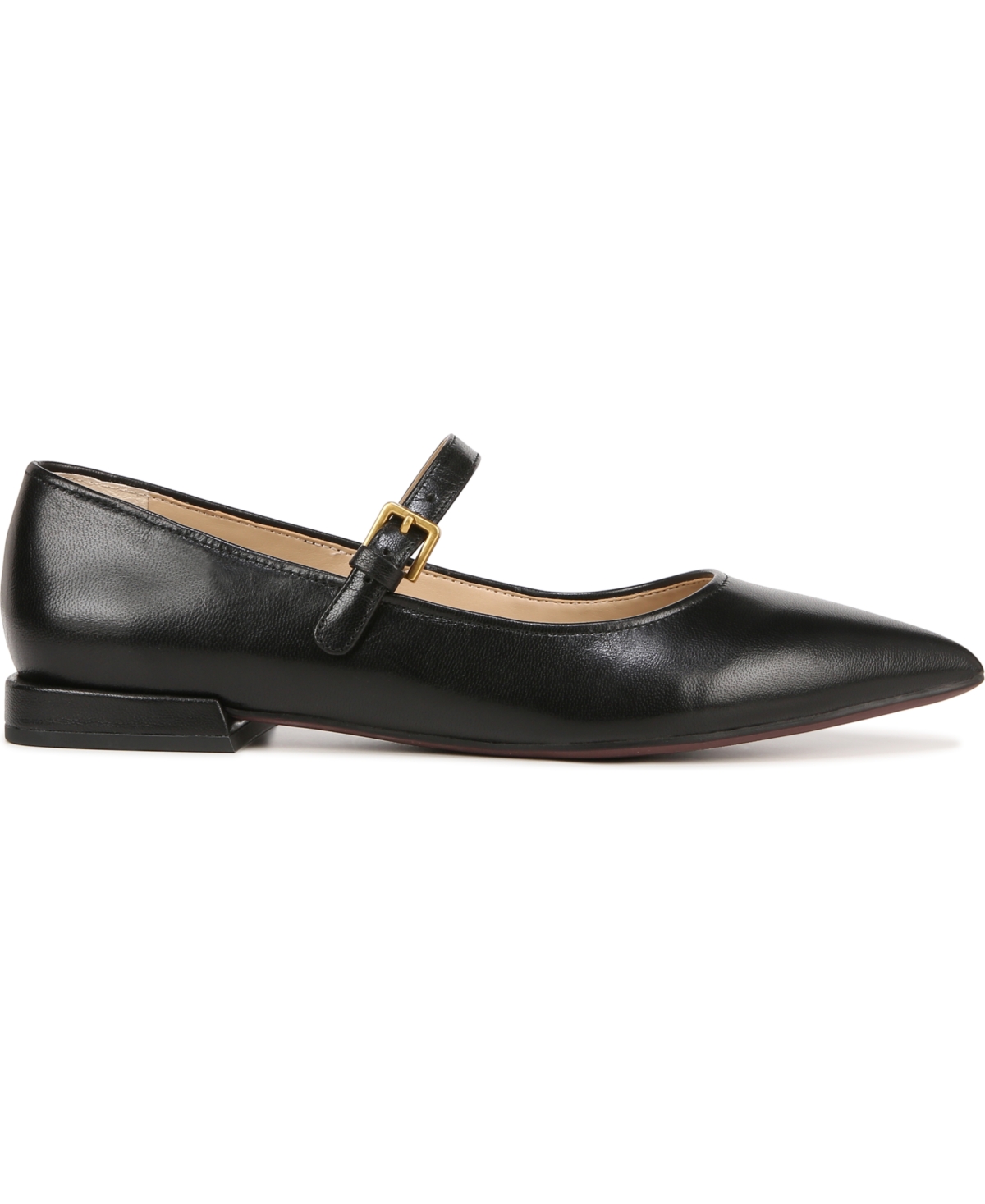 Franco Sarto Women's Nalin Pointed Toe Mary Jane Flats In Black Leather
