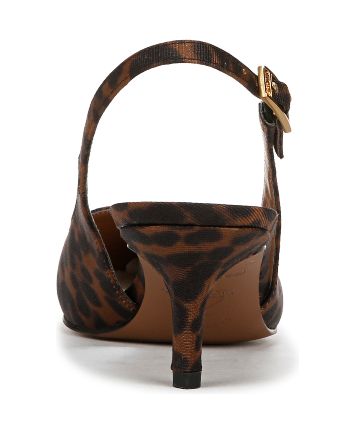 Franco Sarto Women's Kate Pointed Toe Slingback Pumps In Brown Leopard Print Fabric