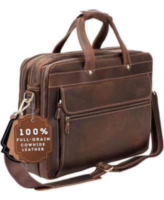Large Leather Briefcase - Large Capacity & Elegant - Perfect for Daily Usage