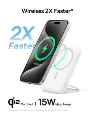 Qi2 Magnetic Power Bank 20W MagSafe Portable Charger 5000mAh Bracket Battery Pack with 360°Rotatable Ring Stand PicoGo