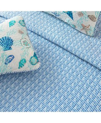 Linery & Co Coastal Microfiber Quilt Set With Shams