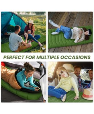 Extra Thick Inflatable Sleeping Pad with Pillow, Camping Pad with Carrying Bag