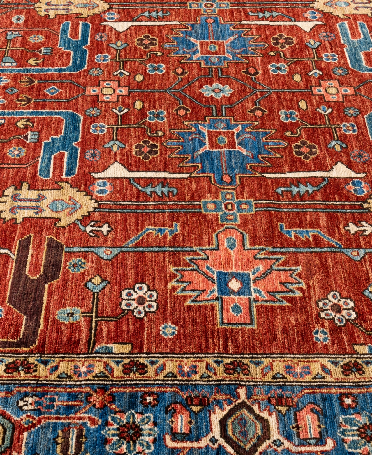 Adorn Hand Woven Rugs Serapi M1945 6'x9' Area Rug In Red