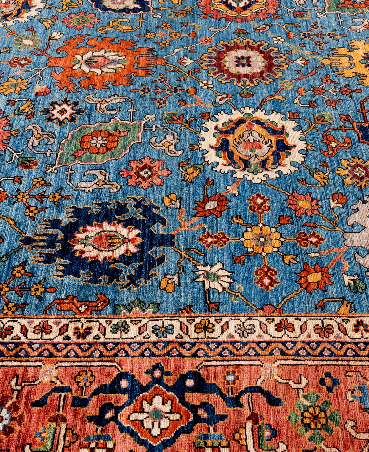 Adorn Hand Woven Rugs Serapi M1945 8'2''x9'10'' Area Rug In Light Blue