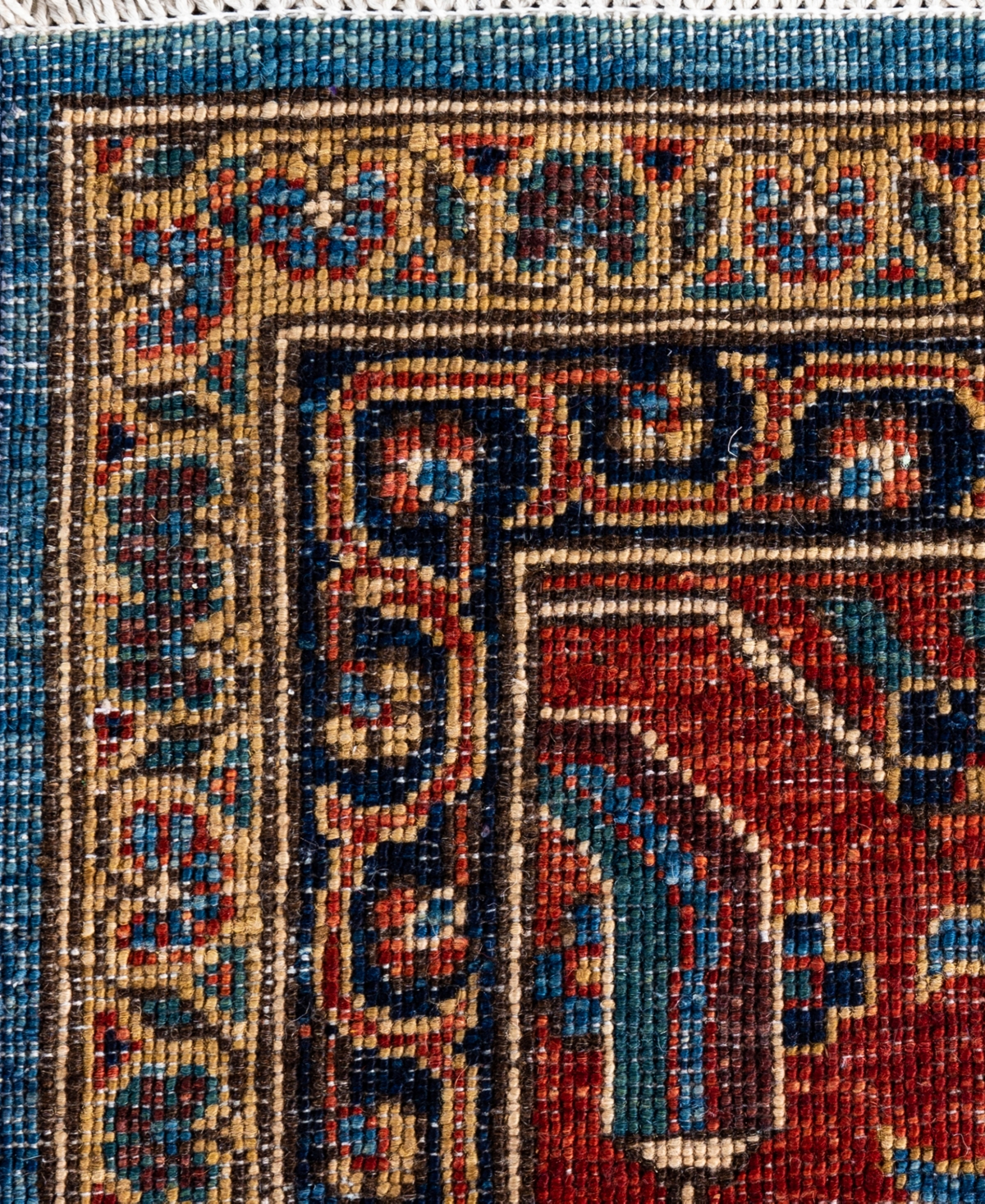 Adorn Hand Woven Rugs Serapi M1945 9'x11'11'' Area Rug In Light Blue