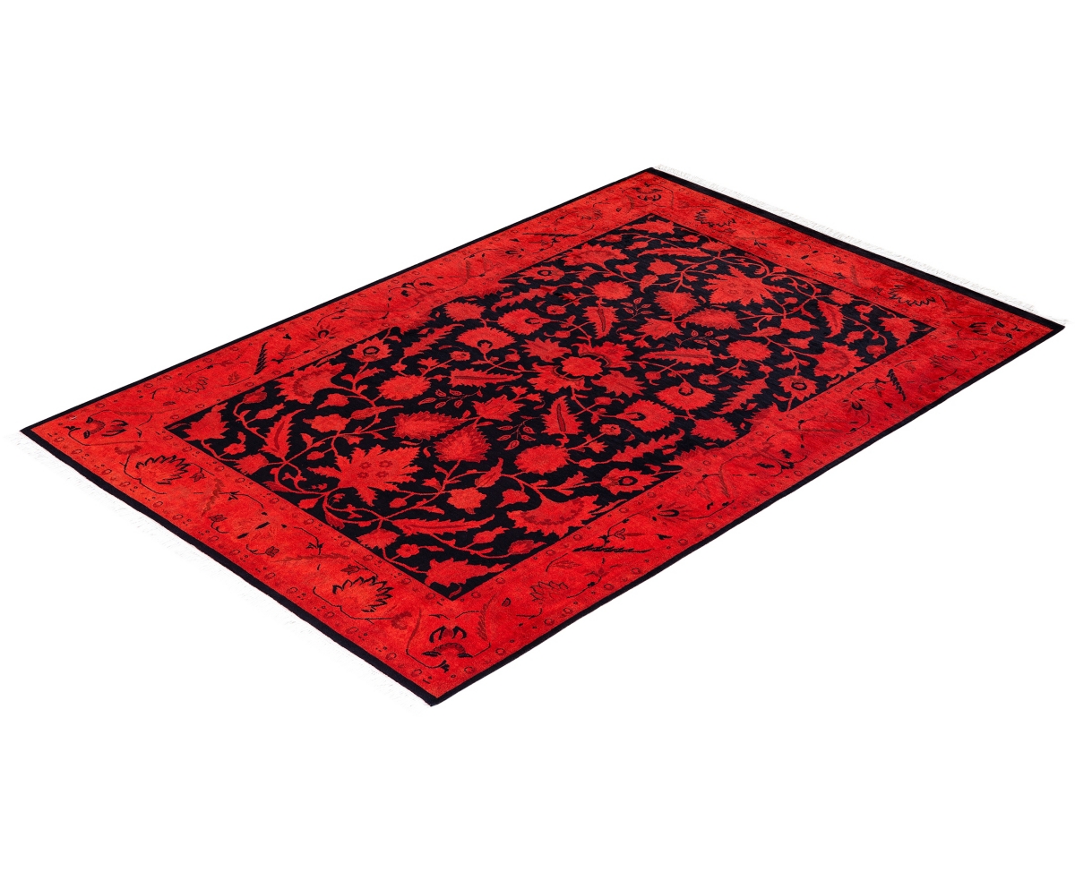 Adorn Hand Woven Rugs Fine Vibrance M1452 4'1''x6'1'' Area Rug In Orange