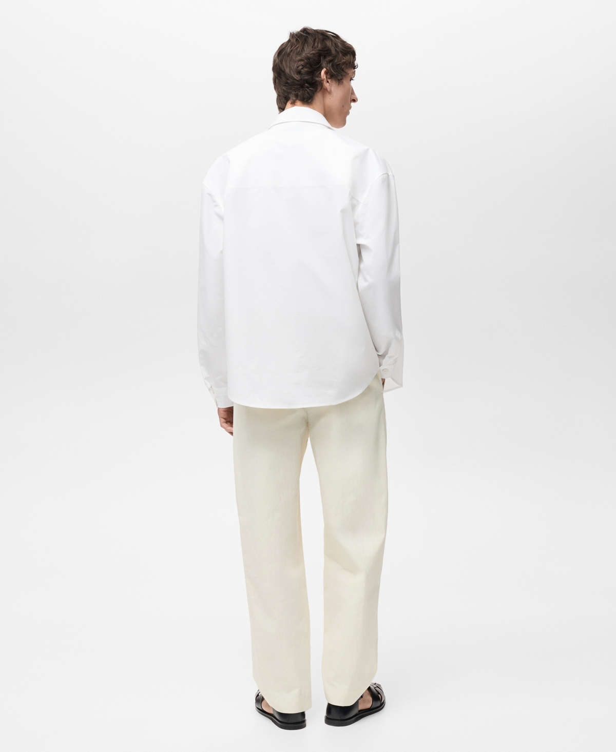 Mango Men's Regular-fit Cotton Pocket Shirt In White