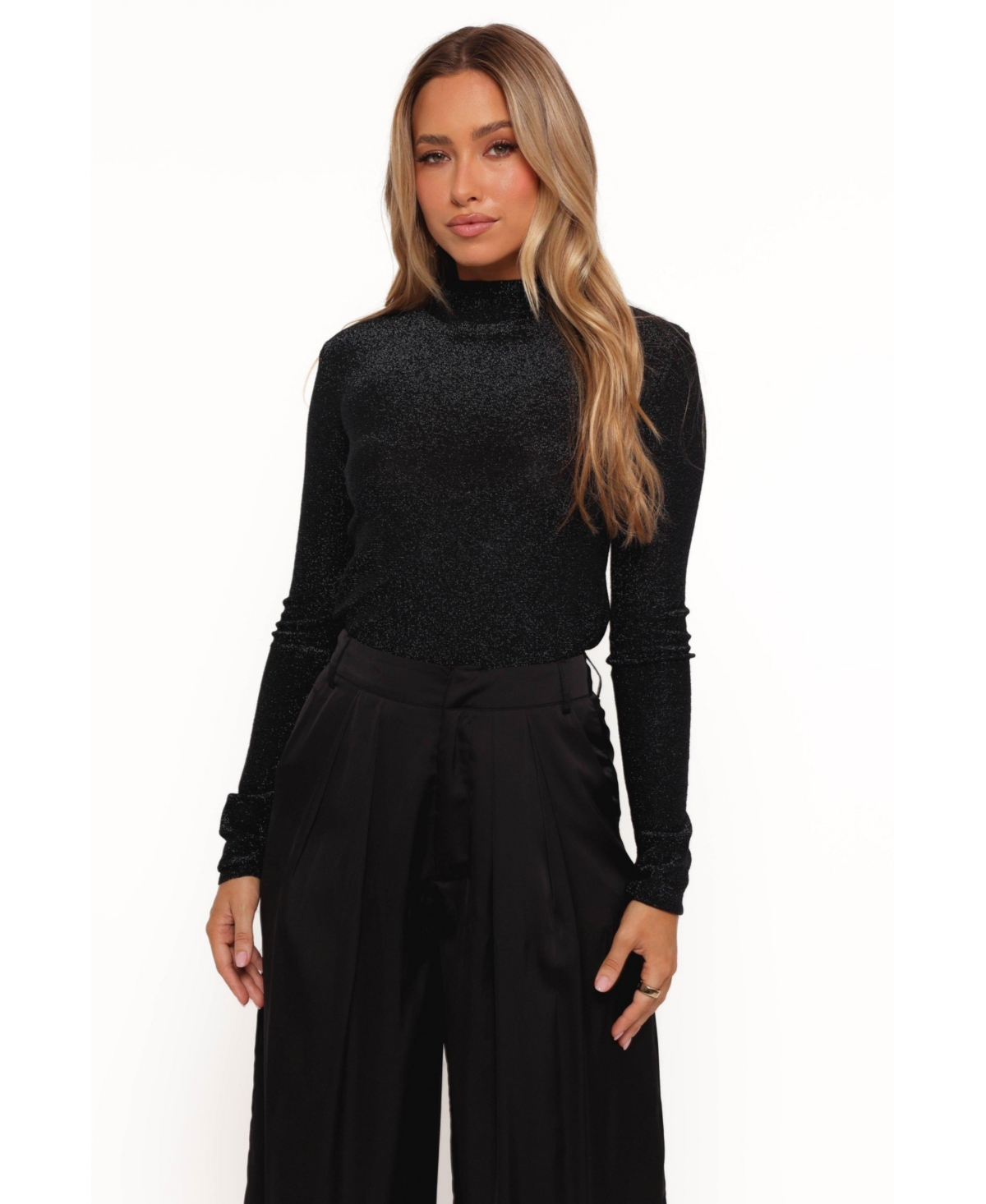 Women's Lovie Turtleneck Top - Black