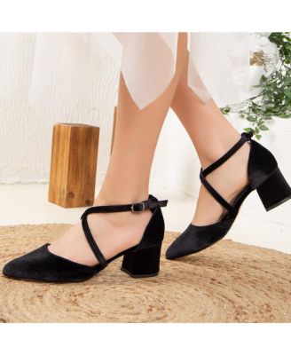 Dolly Low Block Heel Pumps