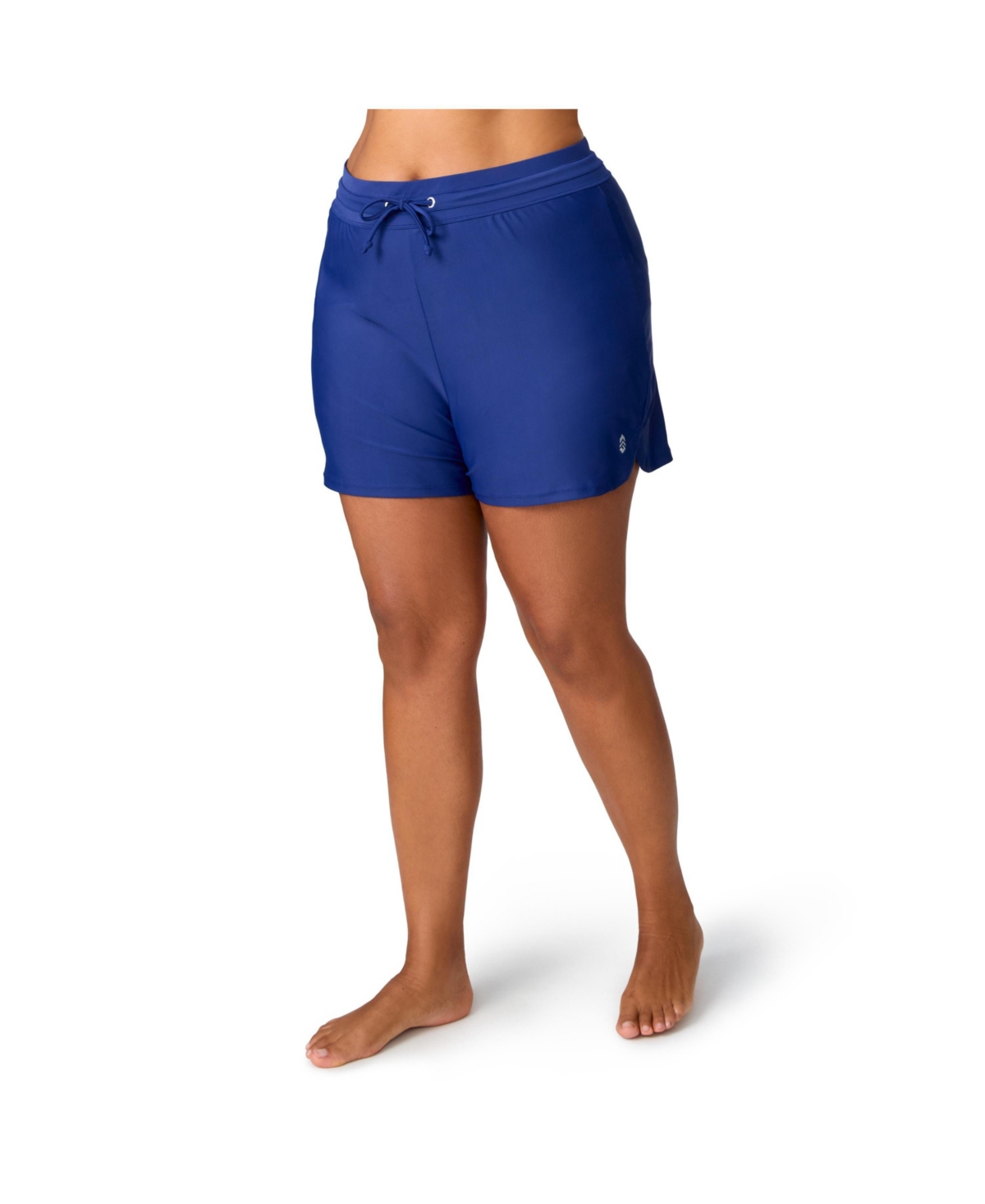 Plus Size Drawstring Swim Short - Marine