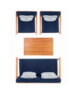 Montez 4 Pc Outdoor Set With Accent Pillows