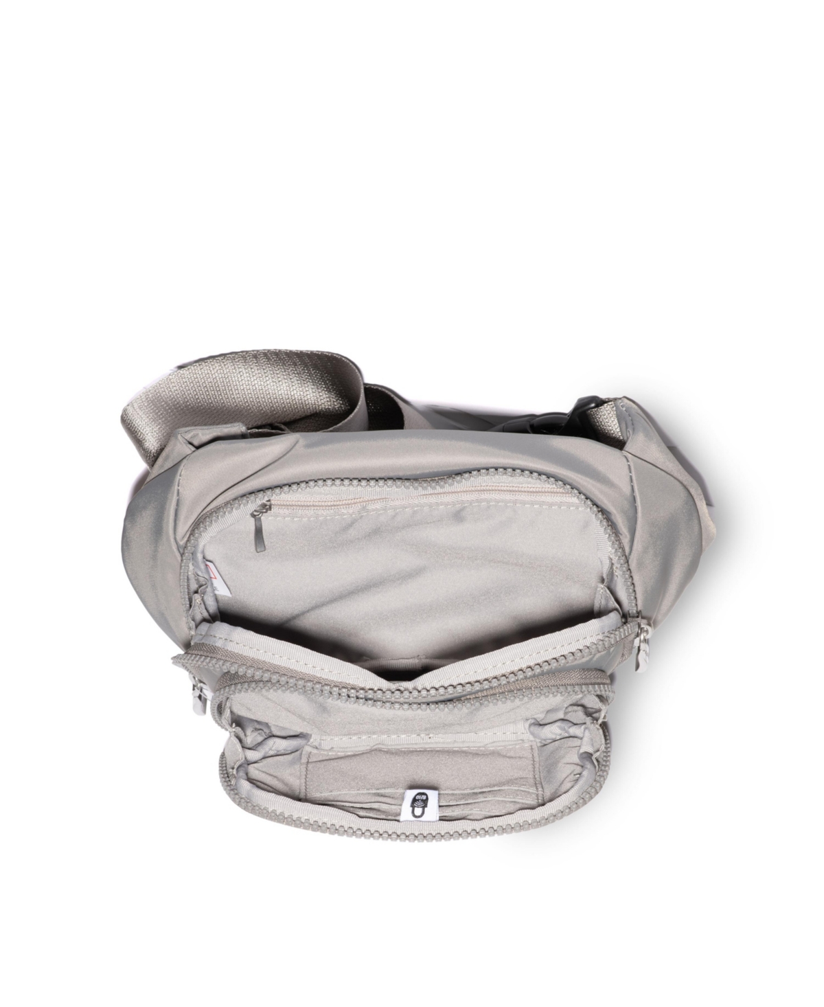 Baggallini On The Go Waist Pack Belt Bag In Steel Gray Twil